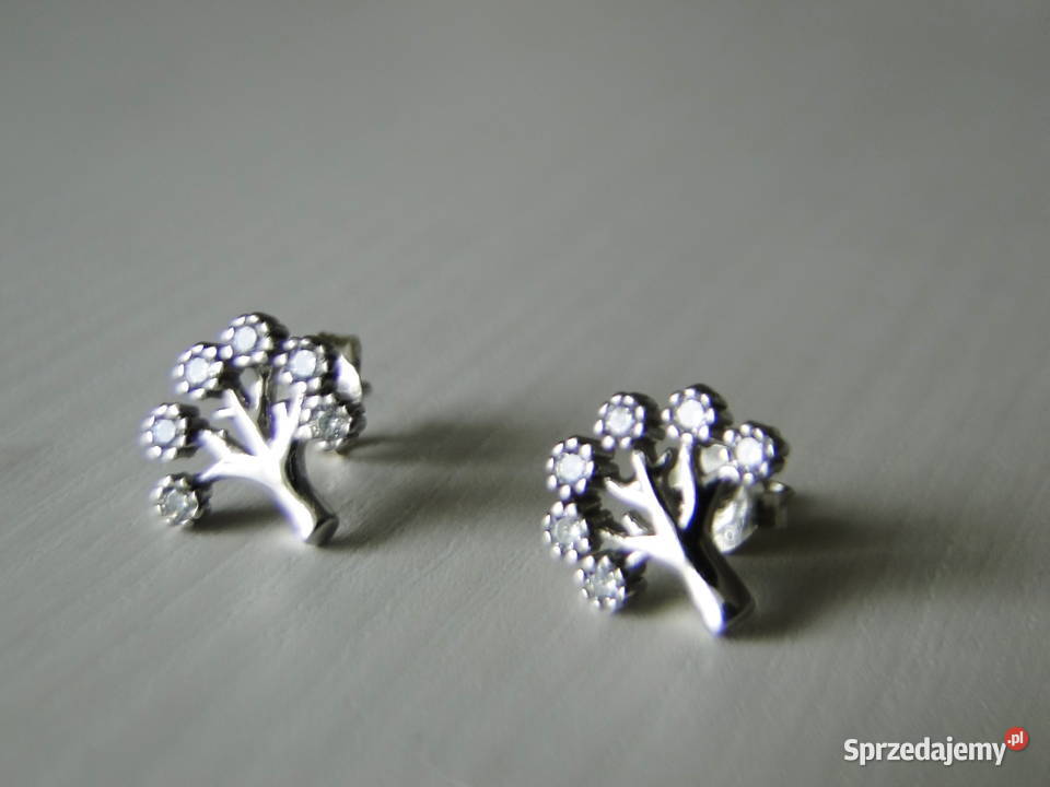 Śliczne kolczyki drzewka srebro 925 srebro mazowieckie Warszawa