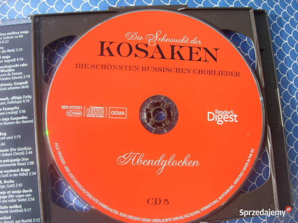 Pop CD DIE SEHNSUCHT DER KOSAKEN 5 CD2011 dolnośląskie Wołów
