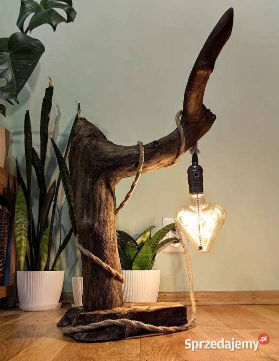 Drewniana lampka handmade Płock