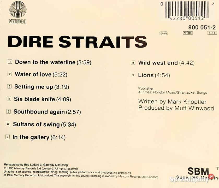 1 Kultowy Album CD Zespołu Dire Straits Nowy podkarpackie Rzeszów