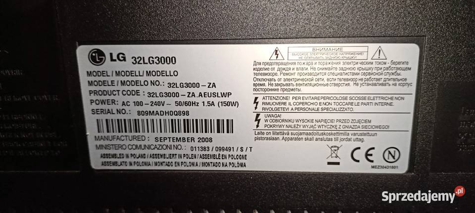 Telewizor LG 32LG3000 Tarnobrzeg
