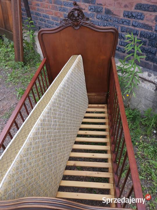 Francuskie łóżko dzieci łóżeczko rocaille antyk Meble dolnośląskie Wałbrzych sprzedam