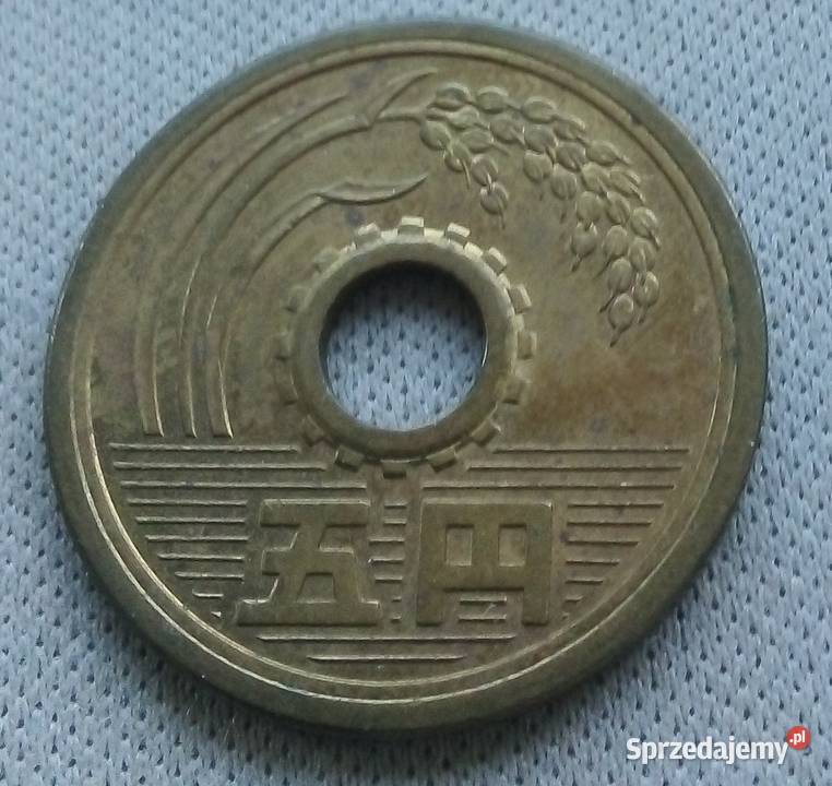 JAPONIA5 YEN1989 r Z OTWOREM