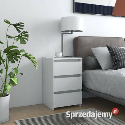 vidaXL Szafka nocna biała 40x35x625 materiał Warszawa