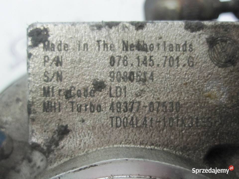 VW CRAFTER 25 TDI 10r turbosprężarka 4937707530