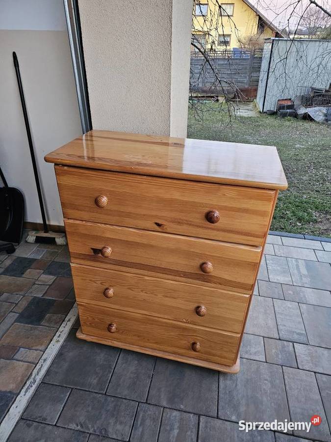Sypialnia łóżko 160x200 komoda sosna Komplety mebli Pogrzebień