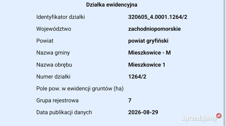 Sprzedam działkę budowlaną w Mieszkowicach z Mieszkowice sprzedam