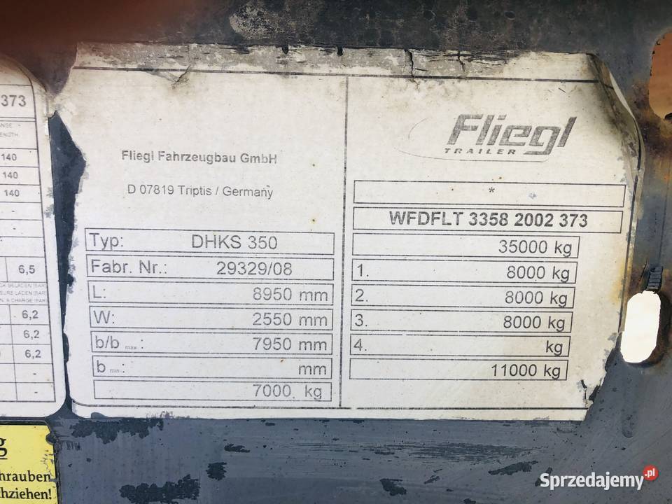naczepa fliegl dhk350a wywrotki śląskie Sosnowiec