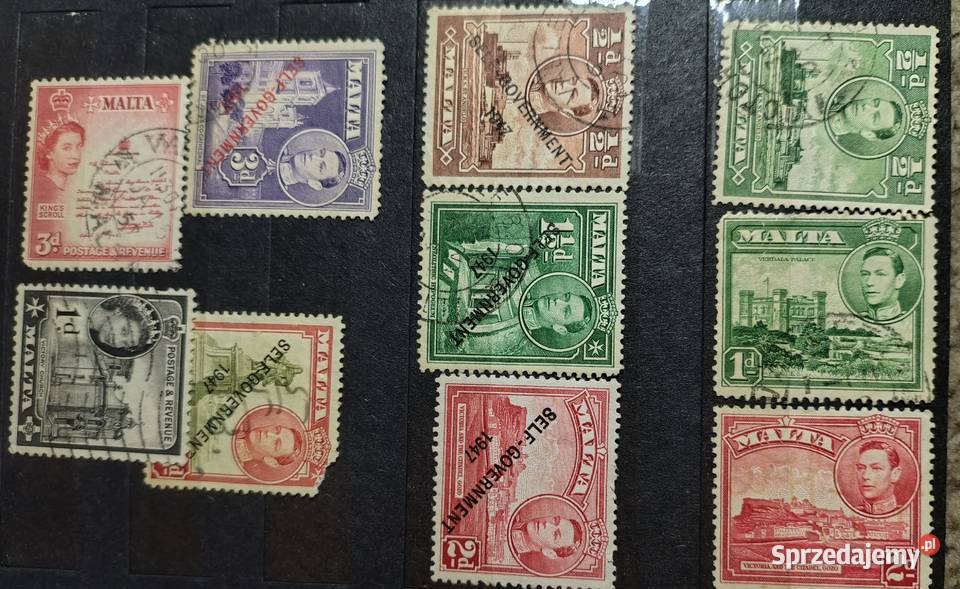 Malta CZYSTY 1938 1943 przedruki ZNAK WODNY łódzkie Radomsko