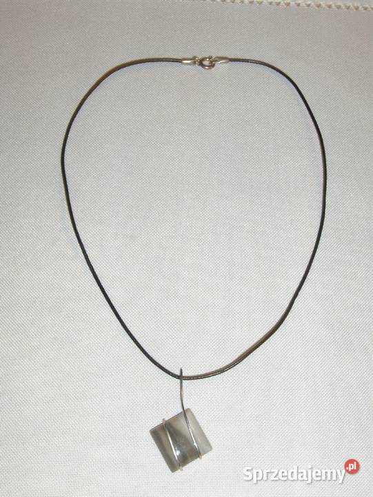 WKRUK Naszyjnik z krzemieniem pasiastym srebro Łódź sprzedam