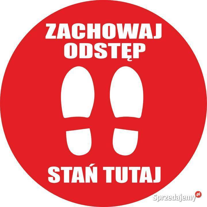 naklejka zachowaj odstep na podloge Rolnictwo Jeżewo sprzedam