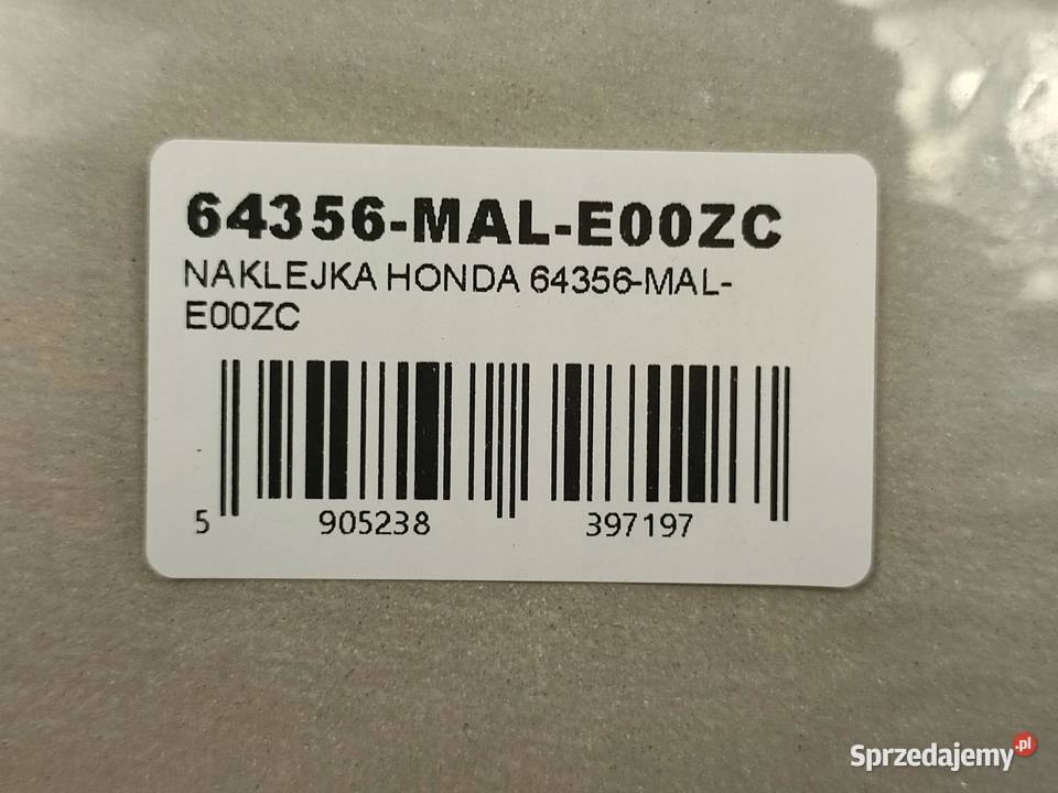 NAKLEJKA BOCZEK L DOLNY HONDA CBR600F HURRICANE