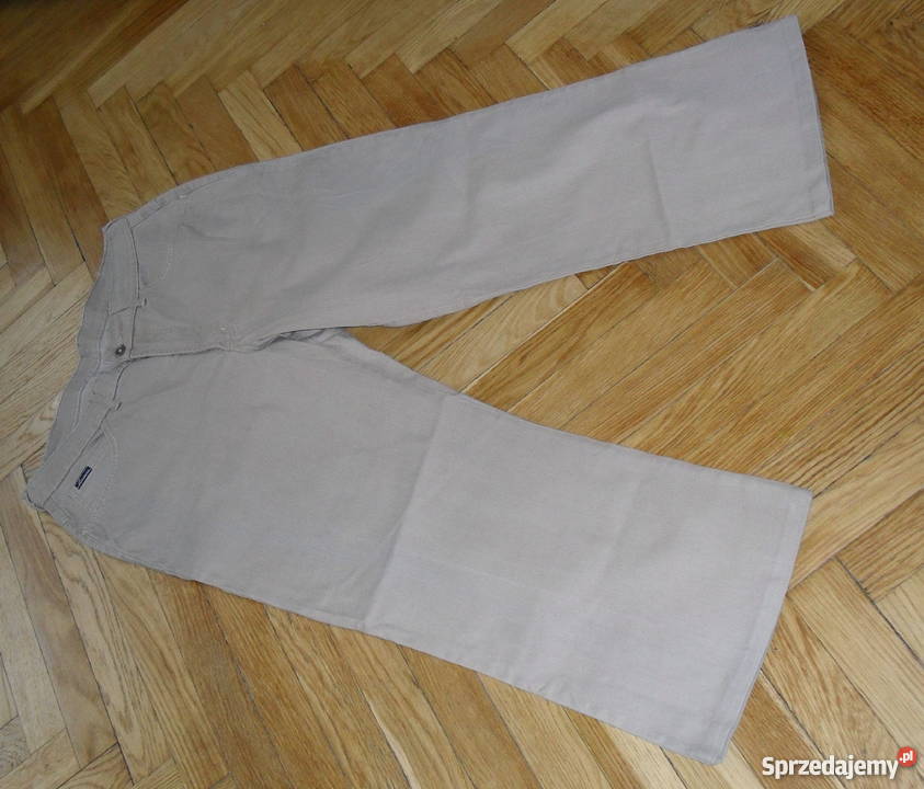 MAXIMOONBEŻOWE JEANSOWE SPODNIE R50