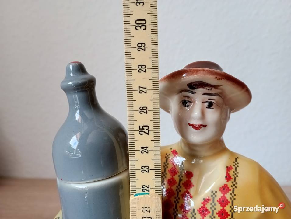 Ukraina Karafka sygnatury Wołyń Połonne Chłopiec Grybów