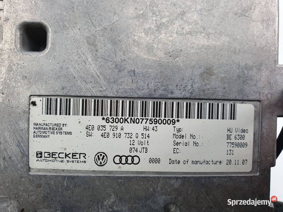 MODUŁ AUDI A8 D3 II LIFT 4E0035729A