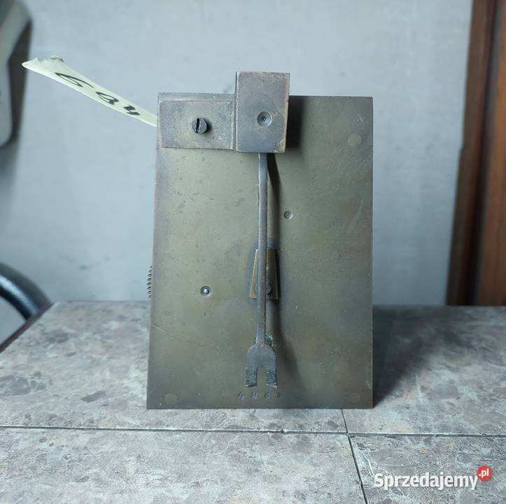 694 Mechanizm starego zegara ściennego chodzik Tczew