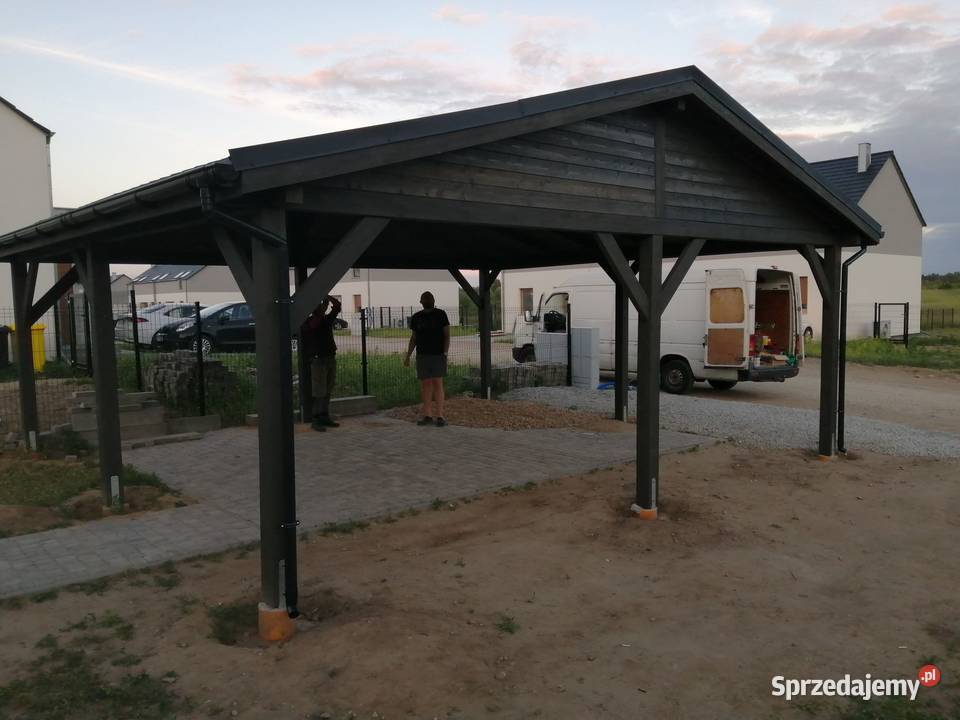 Wiata garażowa wolnostojąca 42m2