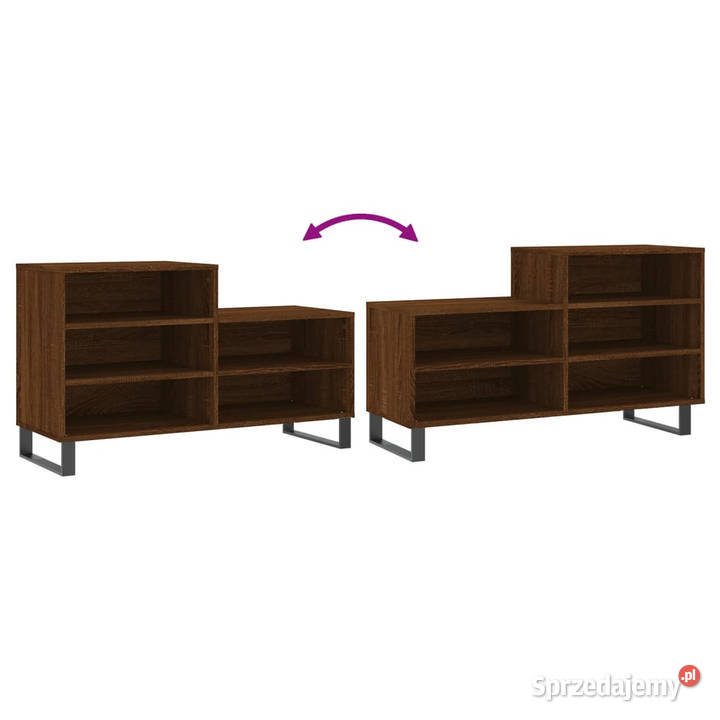 Szafka na buty brązowy dąb 102x36x60 WM831403 Warszawa
