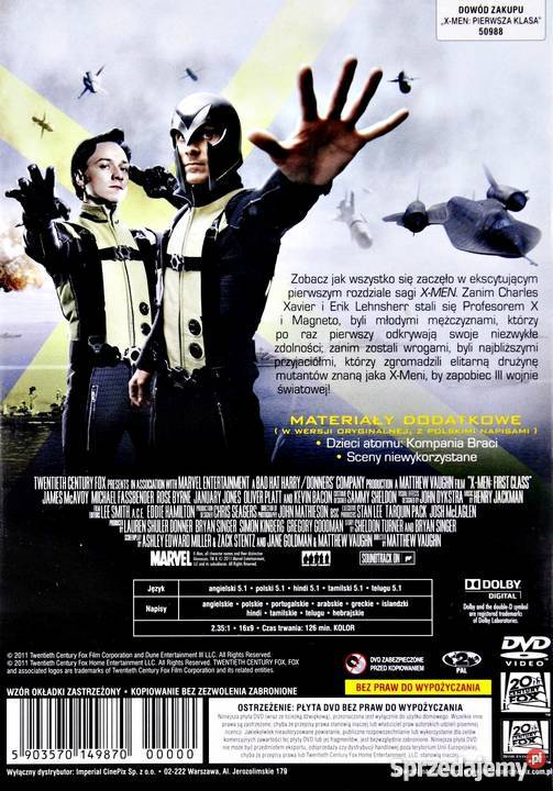 XMEN PIERWSZA KLASA JAMES McAVOY Kalisz