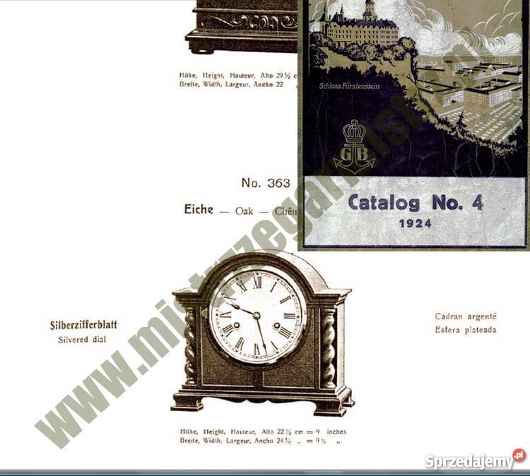 ŁADNY ZEGAR KOMINKOWY GUSTAV BECKER 1924r Zgierz