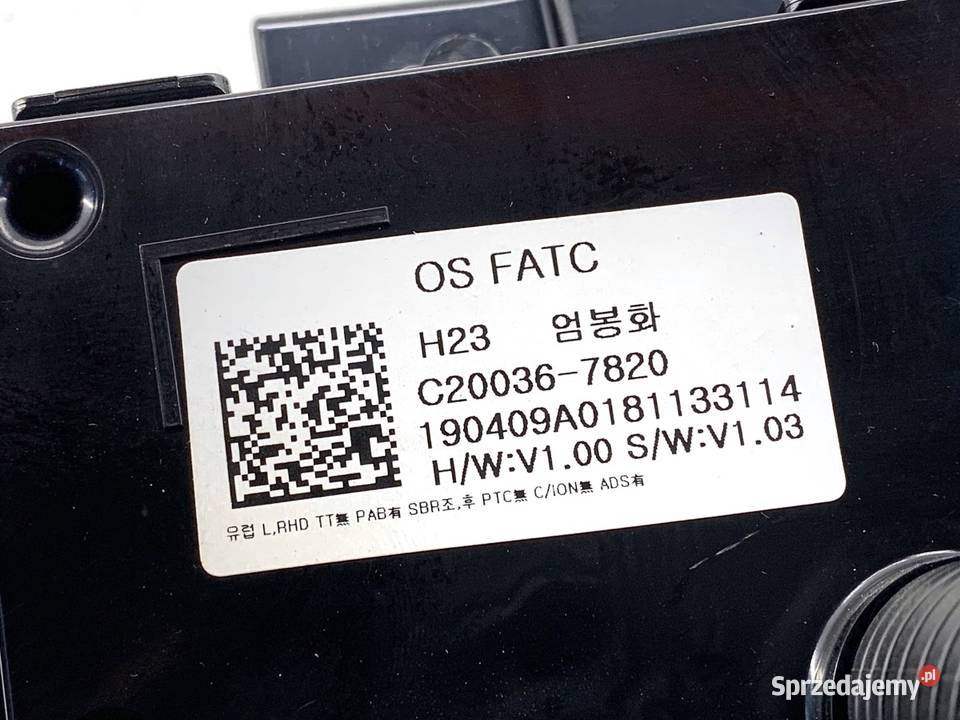 PANEL STEROWANIA NAWIEWU HYUNDAI KONA C200367820