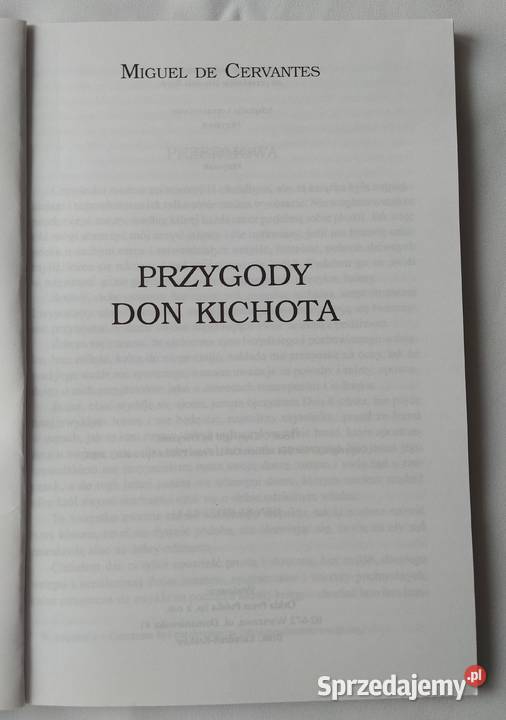 Przygody Don Kichota Miguel de Cervantes Hajnówka sprzedam