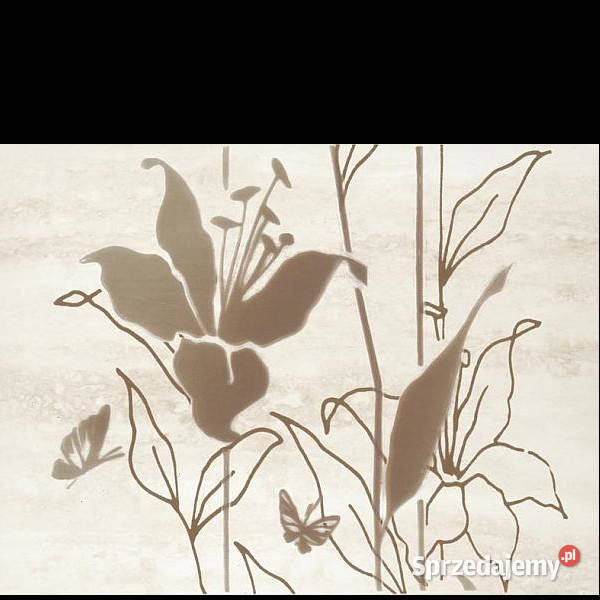 Dekor Frezja beige C 25 x 333 Kwadro aktualne Płytki ścienne Płytki ścienne Białogard