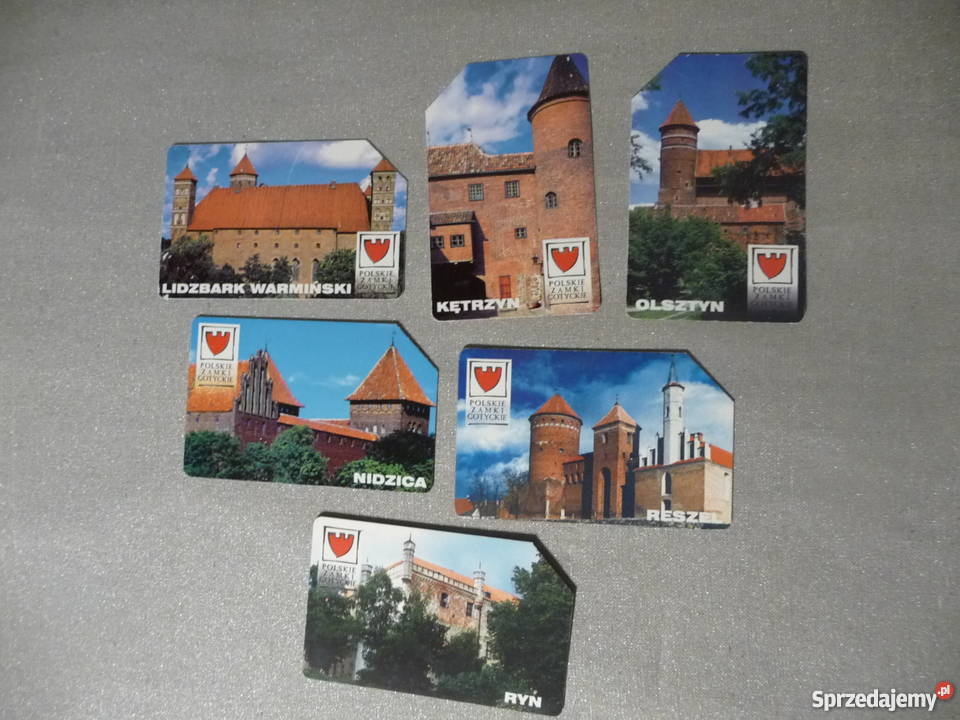 Polskie karty telefoniczne Zamki Gotyckie Warmii wielkopolskie Poznań