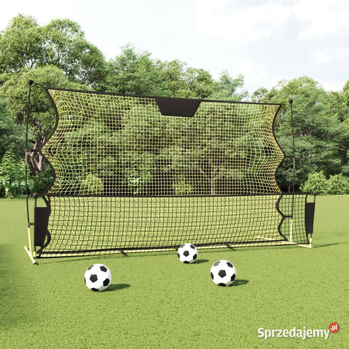 Rebounder piłkarski czarnożółty 183x85x120