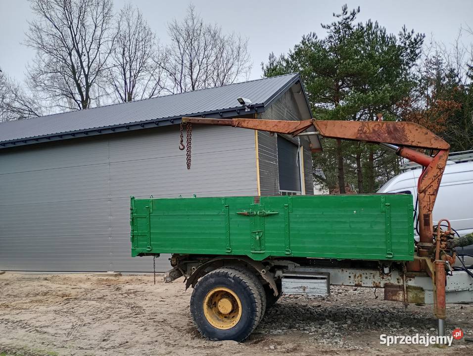 Przyczepa rolnicza wywrotka 10t z HDS Hiab nieuszkodzony Trojanów
