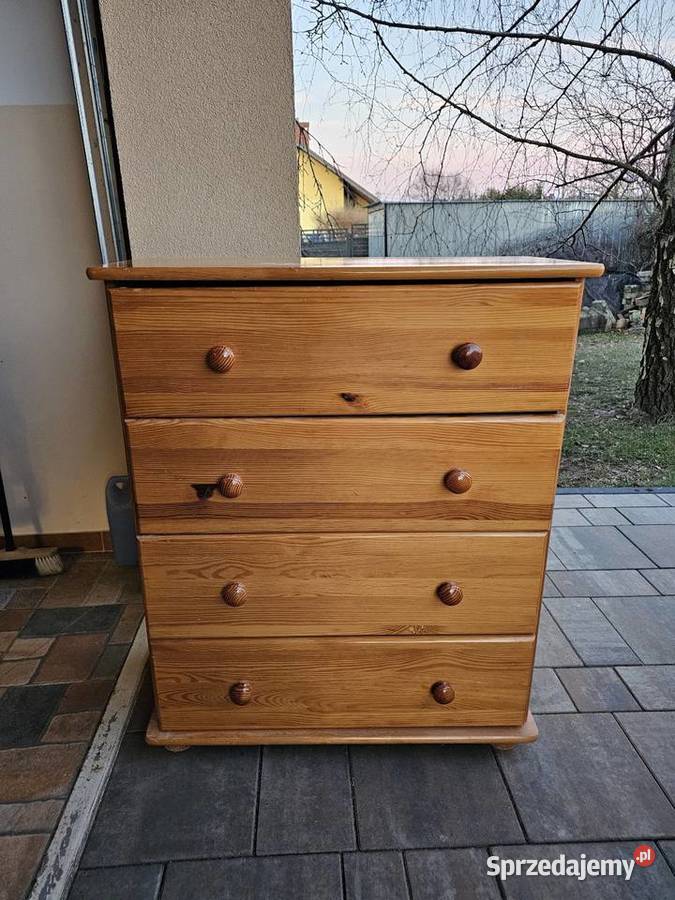 Sypialnia łóżko 160x200 komoda sosna Meble do sypialni Pogrzebień