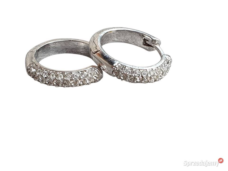 Stare kolczyki z cyrkoniami stal chirurgiczna Pozostałe Cieszyn