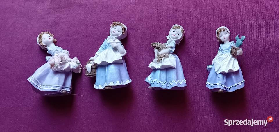 Zestaw 4 figurek dziewczynka Alabaster amalgamat
