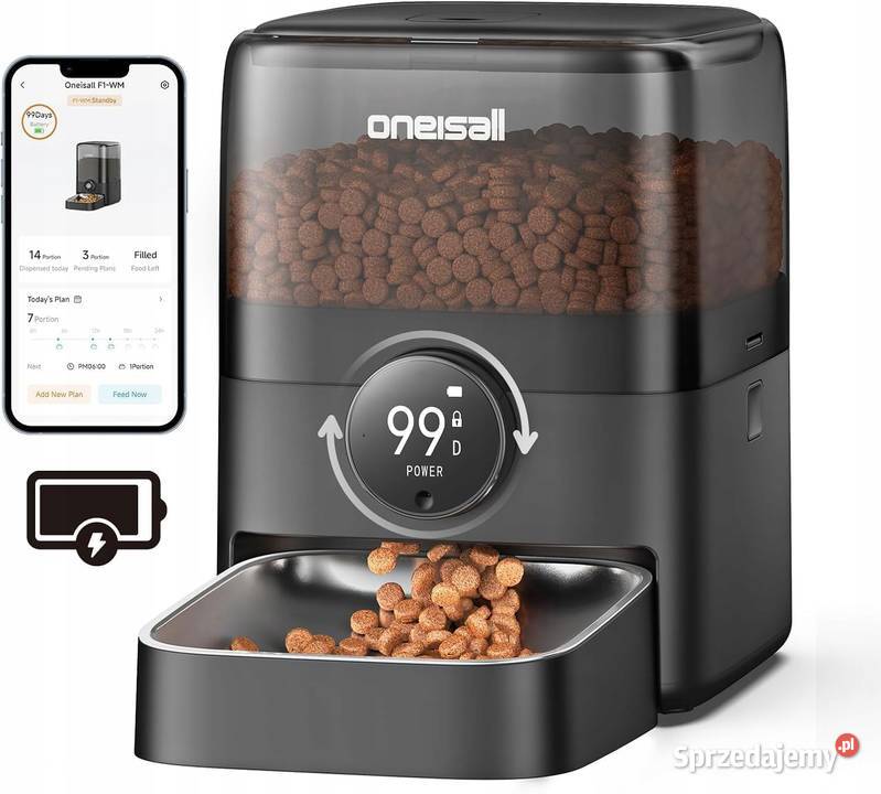 Oneisall automatyczny karmnik kotapsa WiFi 3L Elektronika mazowieckie Myszyniec