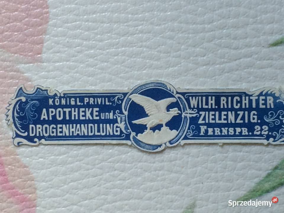 1246 SULĘCIN Niemieckie Logo Apteki Szczecin