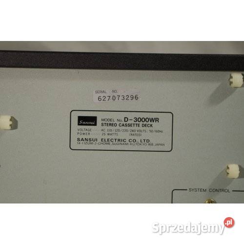 Sansui D3000WR System 1000 deck Auto Reverse śląskie