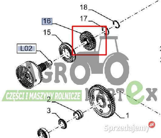 51430967 KOŁO ZĘBATE 1000RPM CNH dolnośląskie Wichrów