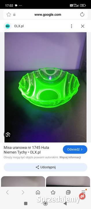 Misa ze szkła uranowego Bielsko-Biała