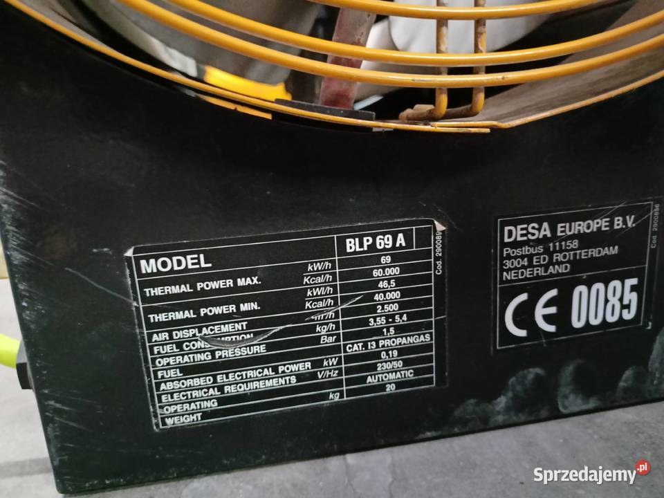 Nagrzewnica gazowa profesjonalna MASTER BLP69A Nagrzewnice podlaskie Kolno sprzedam