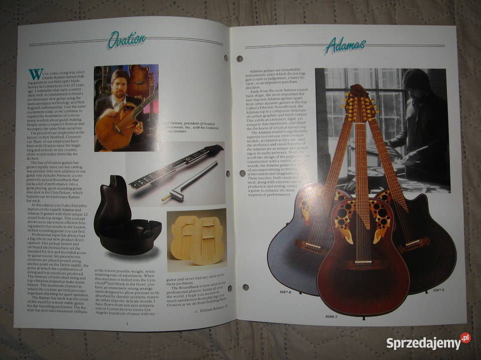 Ovation 1991 katalog gitar