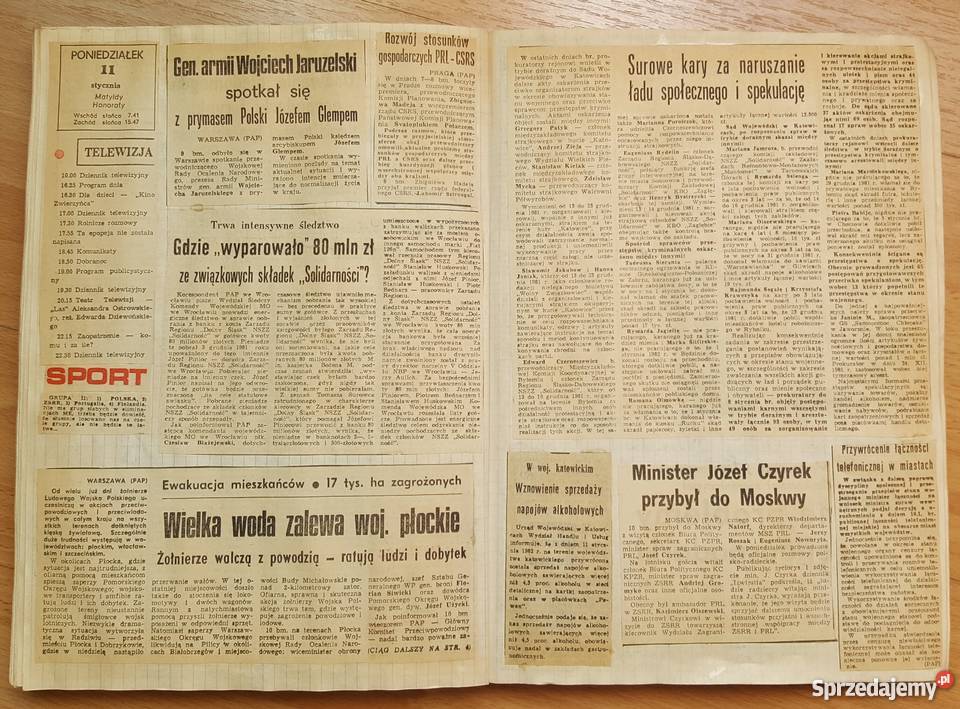 Stan wojenny wybrane informacje z gazet Katowice