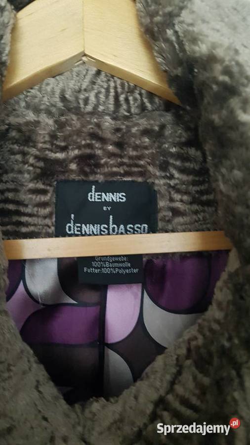 Kożuch płaszcz beżowy kawowy Dennis Basso 42 Nowy Sącz
