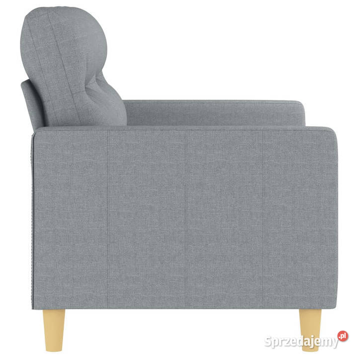 Sofa 2osobowa jasnoszara 120 tapicerowana