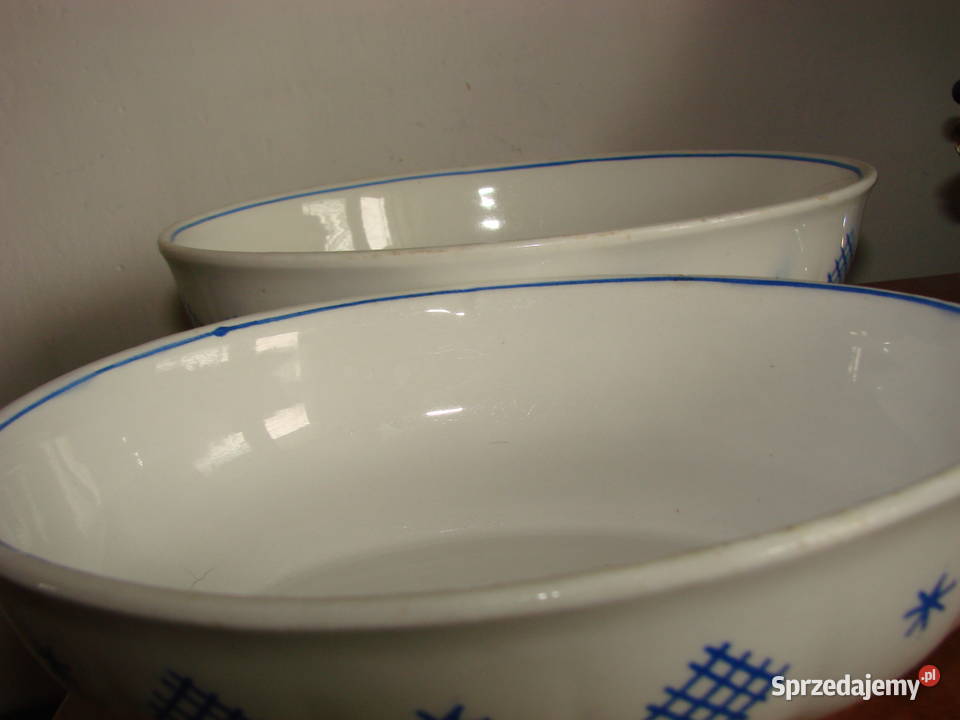 Gefle stara porcelanowa owalna miska Pruszcz Gdański