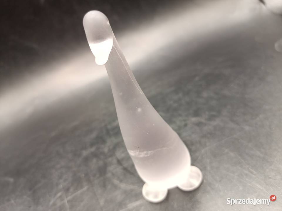 Szkło matowe ptak gąska gęś figurka Porcelana i szkło Zamość sprzedam