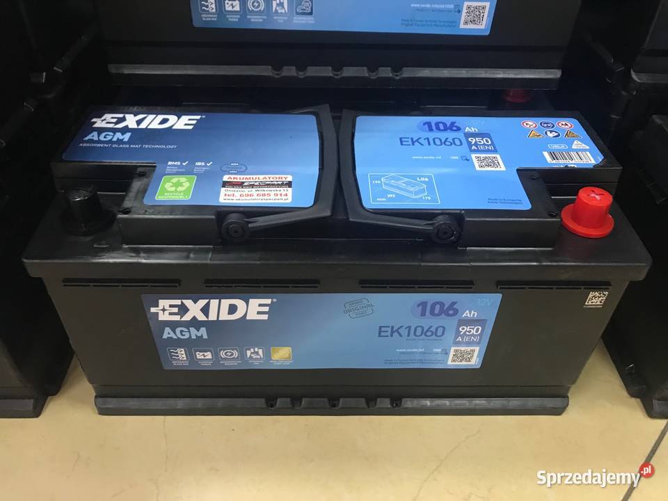 Akumulator EXIDE AGM STARTSTOP 106Ah 950A Września sprzedam