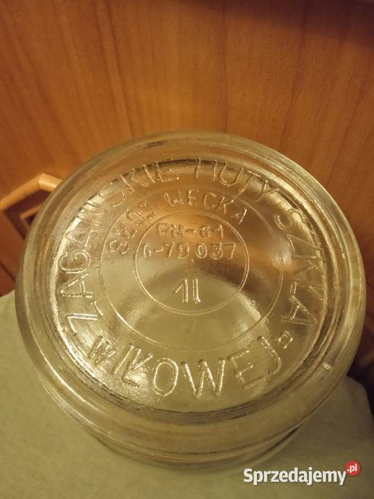 Dwa litrowe słoiki Wecka Żagańskie Huty Szkła w Koźminek