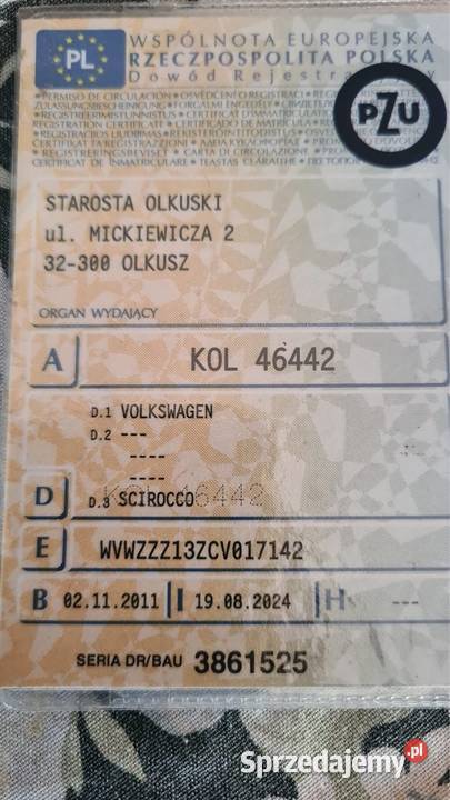 Volkswagen Scirocco 20 TDI Rline lakier metallic Lubin sprzedam