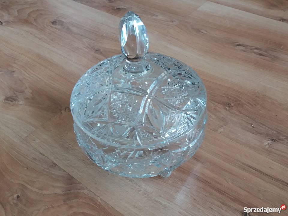 Misa kryształowa z pokrywą bomboniera przezroczysty Chorzów sprzedam