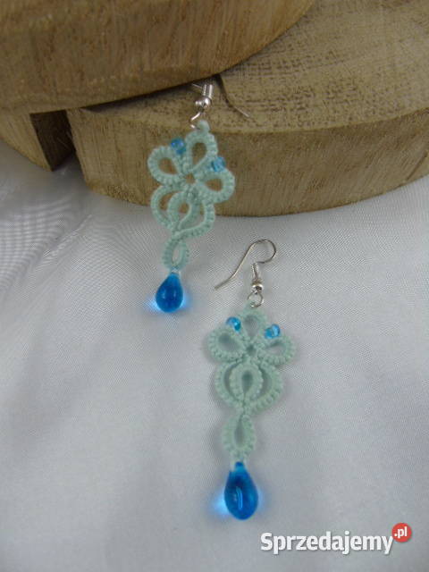 Kolczyki frywolitkowe różne wzory i kolory małopolskie Wiśniowa